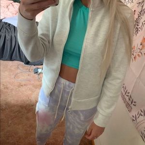 A New Day Light Gray Zip Up